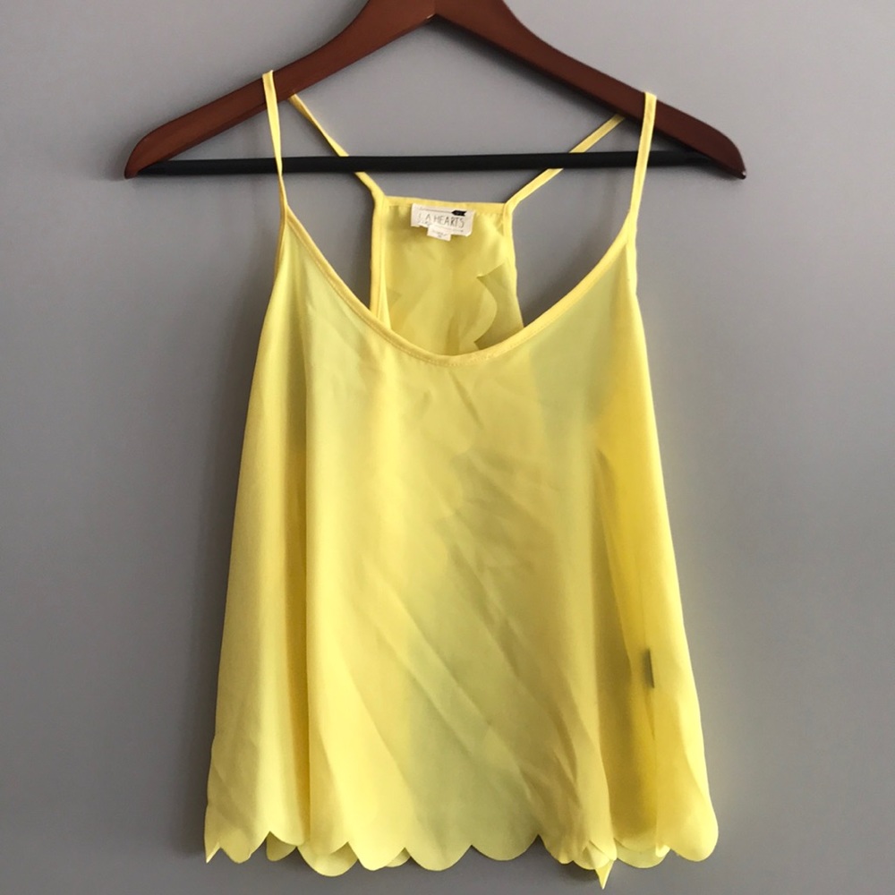 PacSun Yellow Tank w/ Scallop Edge